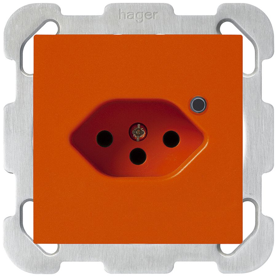 Presa INC Hager kallysto 1×T13 illuminato B arancione