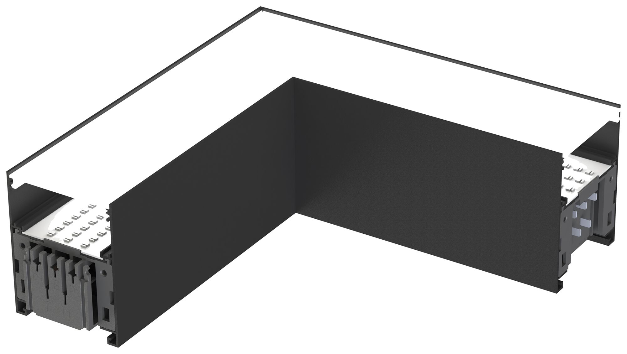 Parte luminosa DOTLUX CONNECT 12W 1400lm 830/840/850 DALI 204mm nero L-sinistra