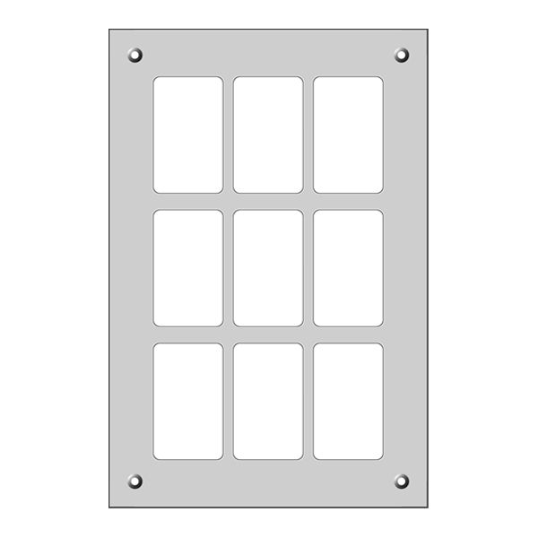 Montageplatte FLF 3×3 Al weiss FH