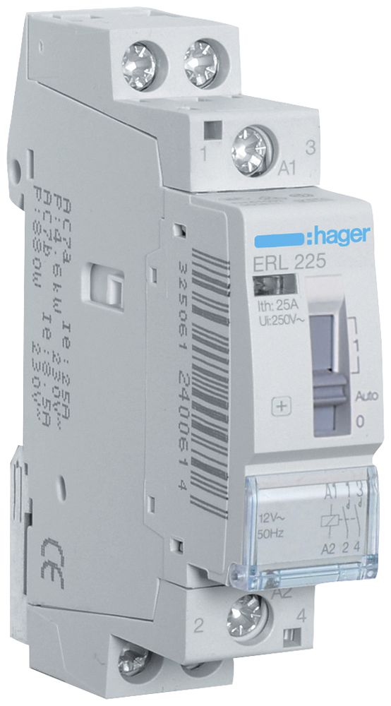 REG-Schütz Hager ERL 12VAC 2 Schliesser 25A 1TE