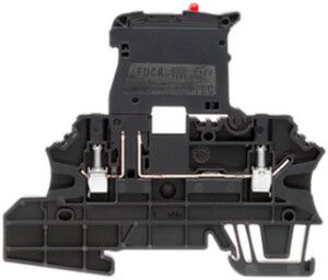 Borne fusible Weidmüller WMF connexion à vis 2.5mm² 36V 6.3A 5×20 TS35 noir