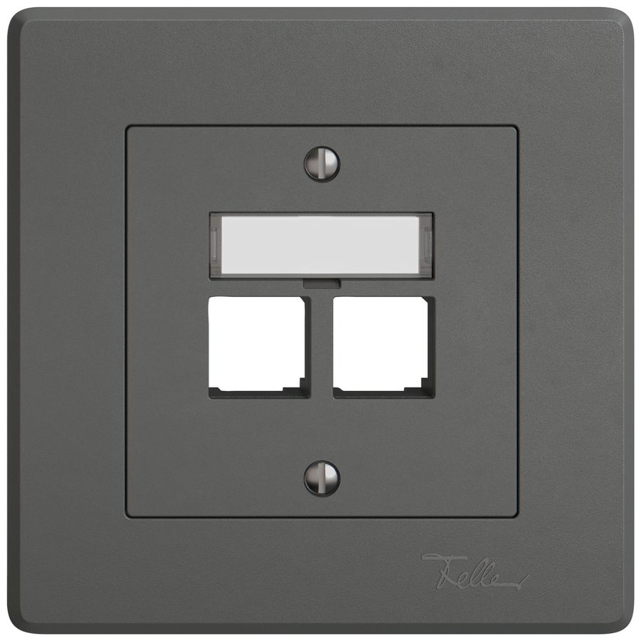 UP-Montageset EDIZIO.liv EASYNET S-One SNAPFIX® gerade 2×RJ45 dgu