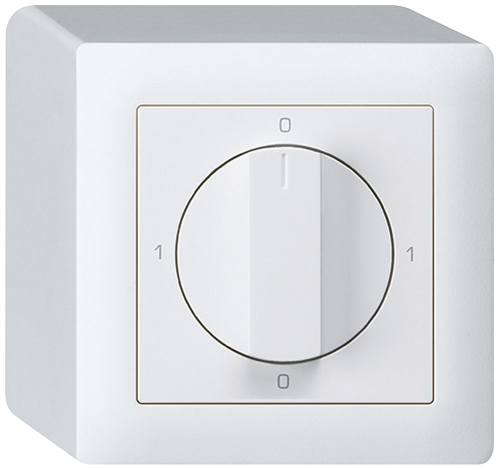 AP-Drehschalter kallysto 0/1L weiss mit Drehgriff