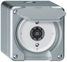AP-Schlüsselschalter robusto Ausschalter 1-polig 16A 250V 86×86mm Aluminium