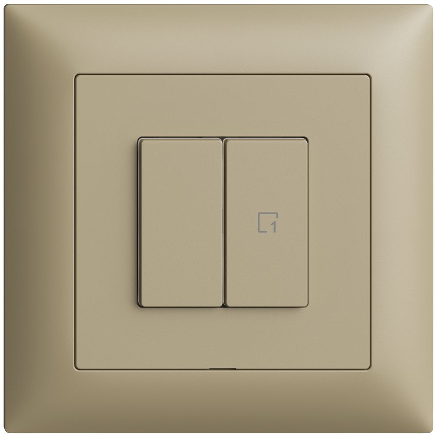 UP-Druckschalter 1K/2T Szene WLAN Edue Wiser sand