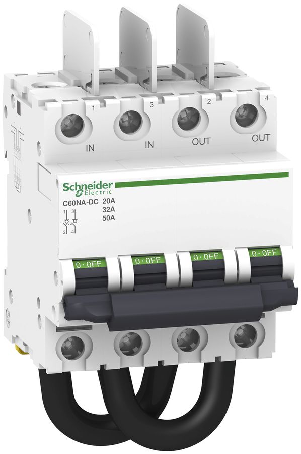 Interrupteur de charge Schneider Electric C60NA-DC 1000VDC 20A 2L
