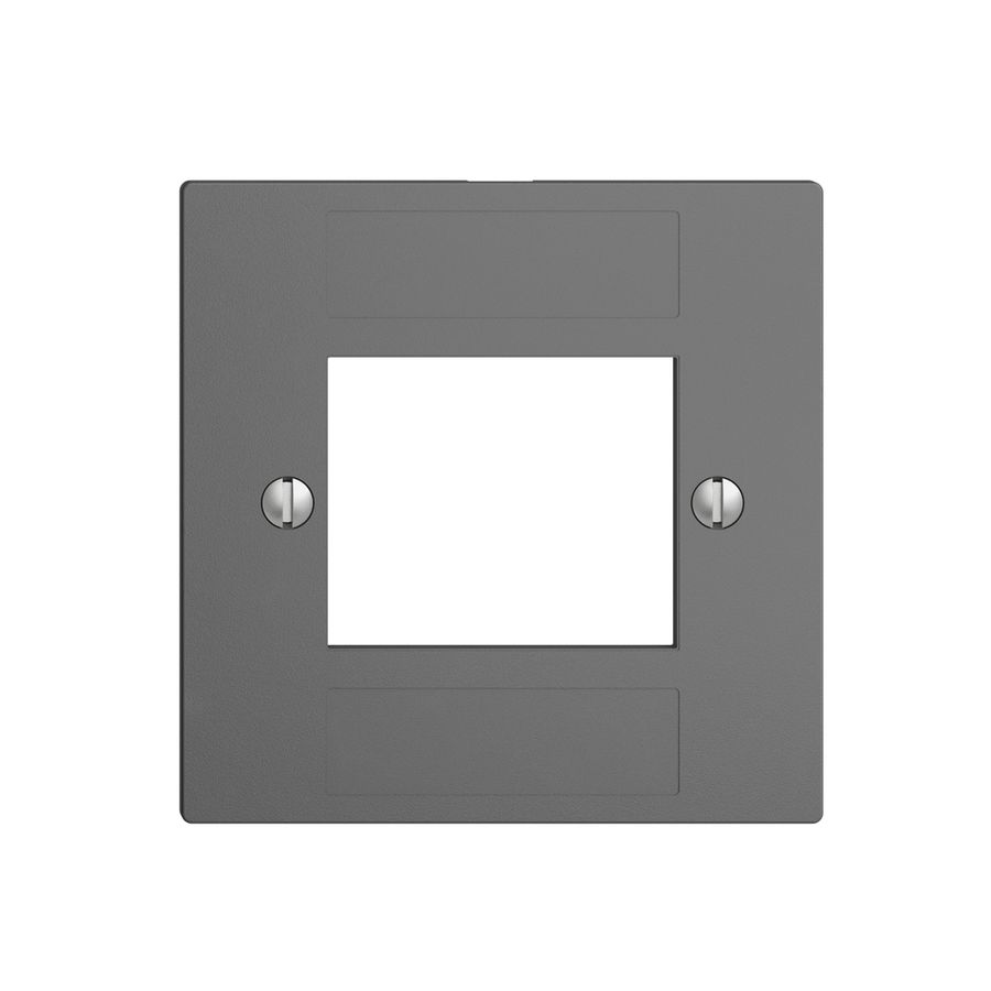 Placca frontale 4×RJ45 ITplus EDIZIOdue grigio scuro