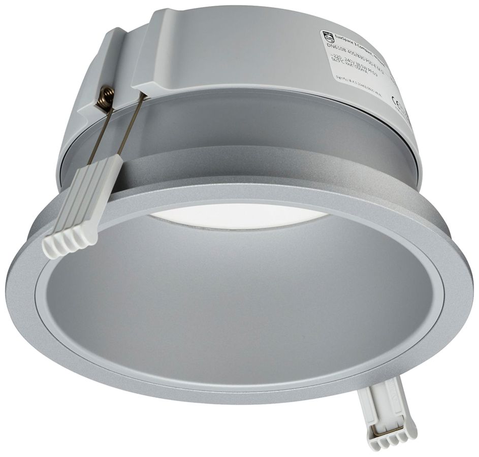 LED-Downlight Philips LuxSpace Compact M 18W 2100lm 840 WB Ø214mm Silber