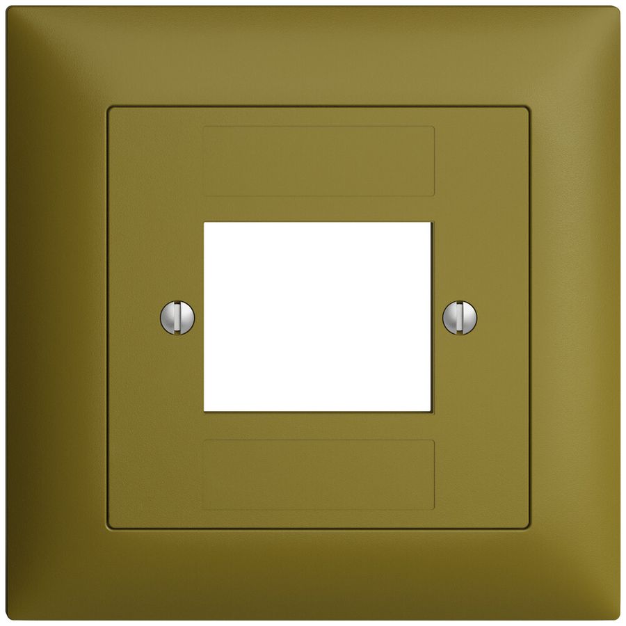 Kit frontale EDIZIOdue olive 88×88mm 4×RJ45