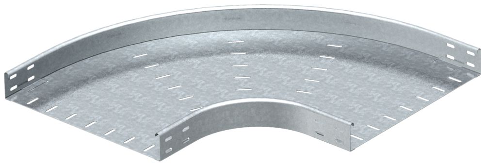 Bogen 90° horizontal 60×500mm tauchfeuerverzinkt