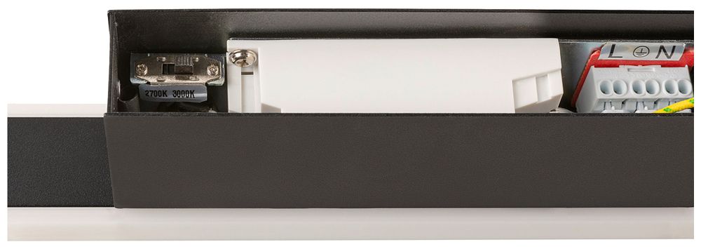 Applique LED SLV ONE LINEAR 50 14W 730lm 927/930 IP44 REG 525mm nero