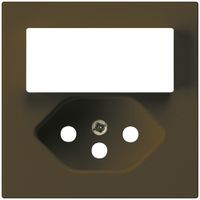 Frontplatte kallysto 60×60mm braun für Kleinkombi Schalter+T13