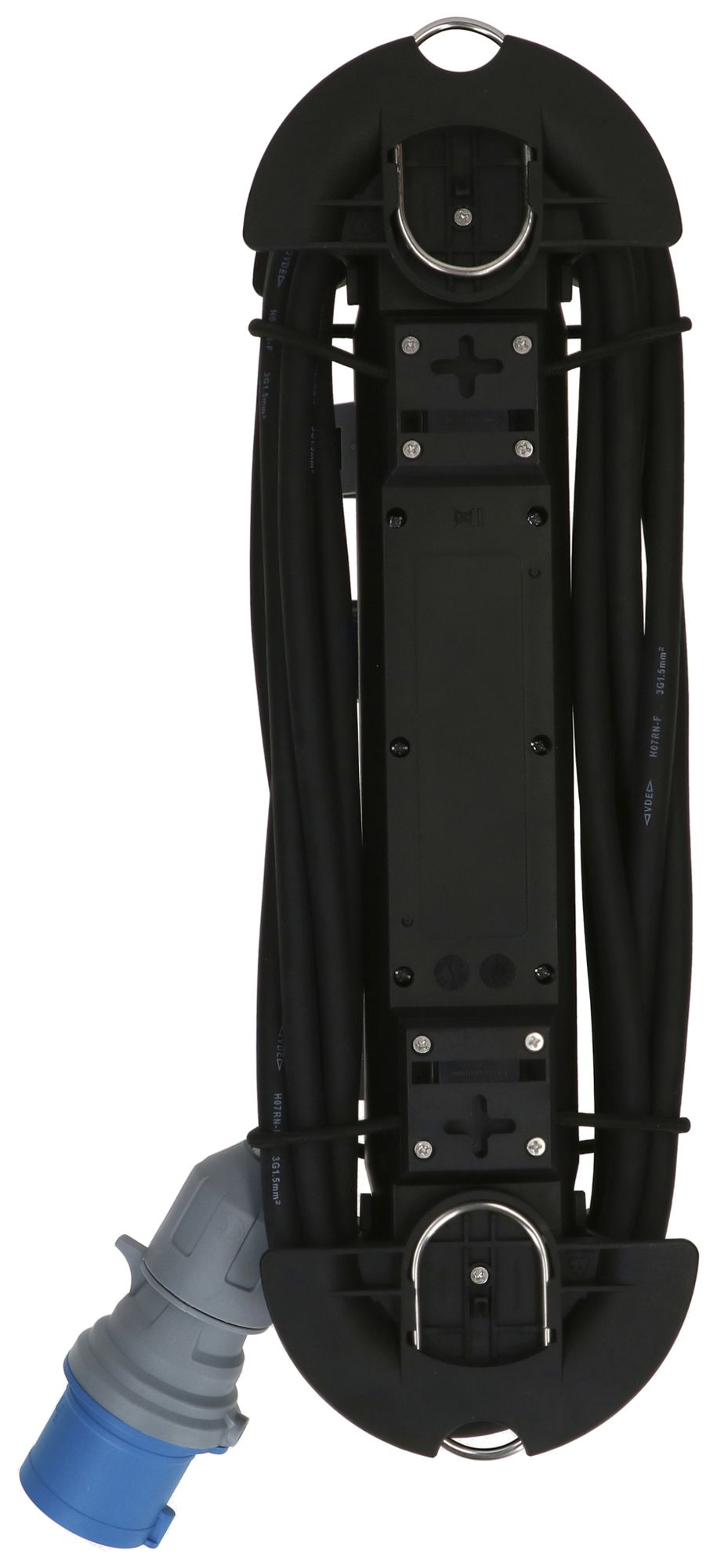 Prise multiple MAX HAURI Construct Line 5m 2×T23 2×CEE16 IP55 90° schwarz