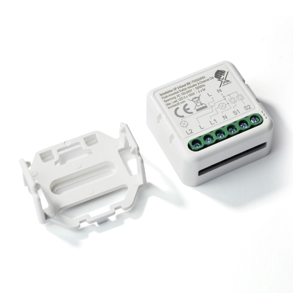 Attuatore incasso 2 canali KnockautX, da BRELAG