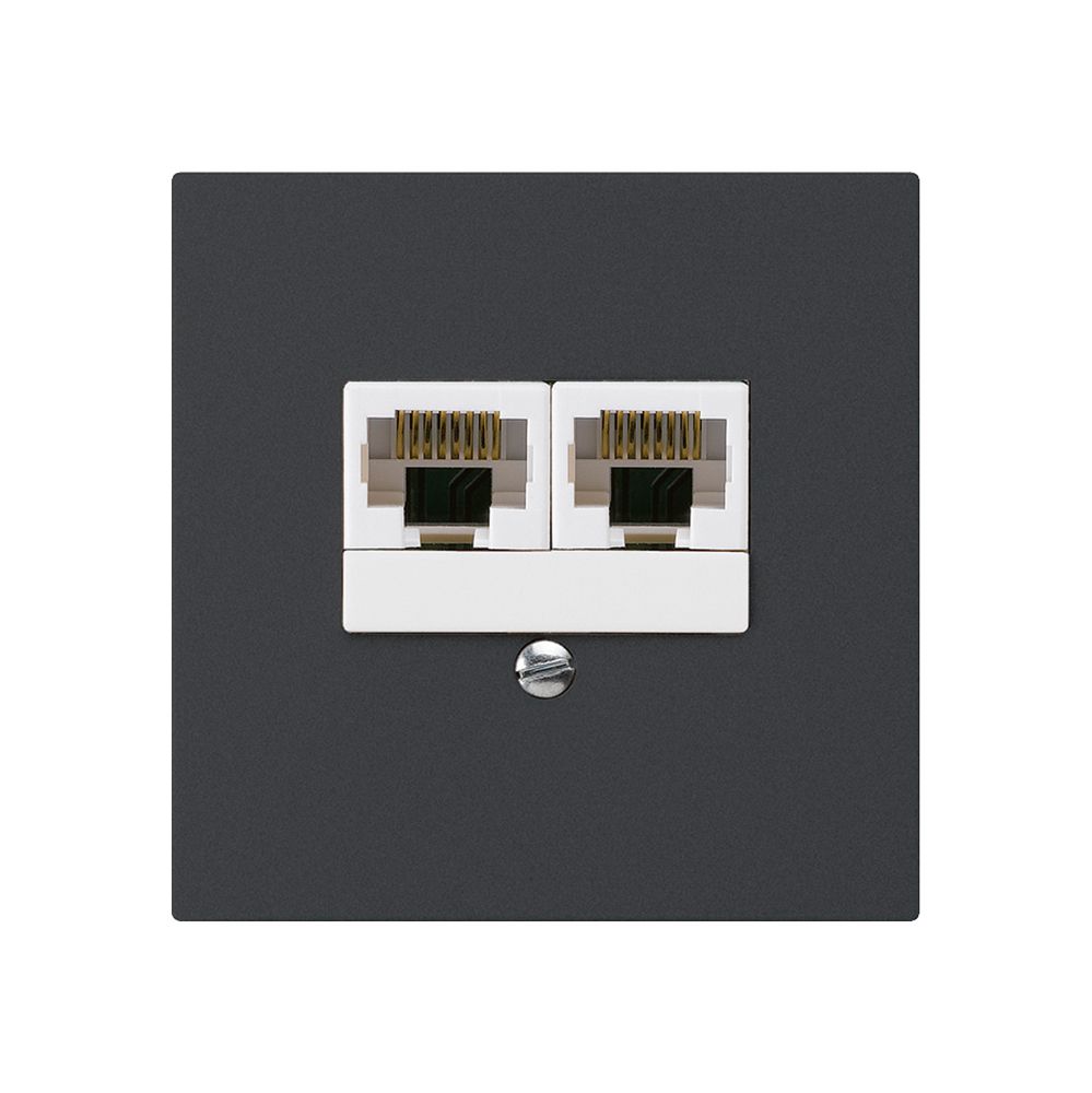 UP-Dose kallysto 2×RJ45u getrennt schwarz