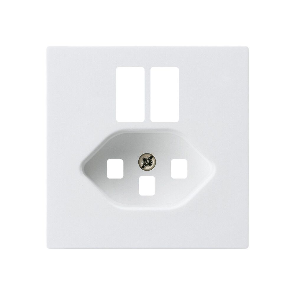 Placca frontale kallysto per presa 2×USB & T23 bianco
