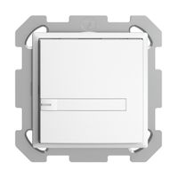 UP-Universaltaster 1×1T Steckkl EDIZIOdue weiss, mit Papiereinlage+LED