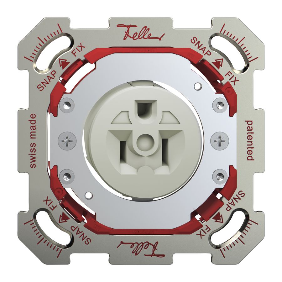 Prise ENC NEMA SNAPFIX® 1×US/CA (NEMA 5-15) (type B) 20A 250V IP20 alu