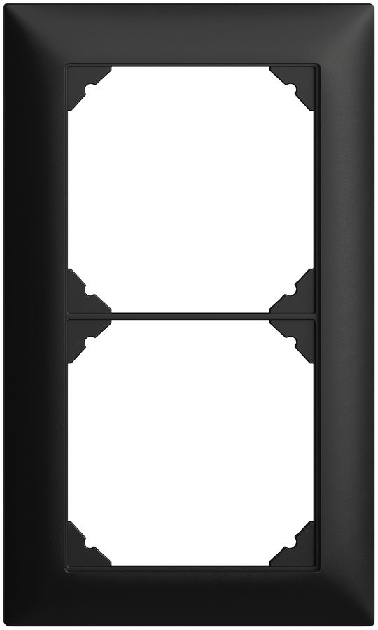 Telaio di copertura EDIZIOdue 1×2 nero