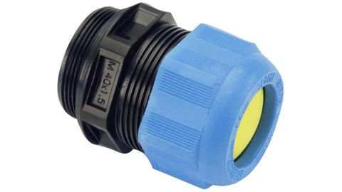 Blau mit Gegenmutter und Zugentlastung