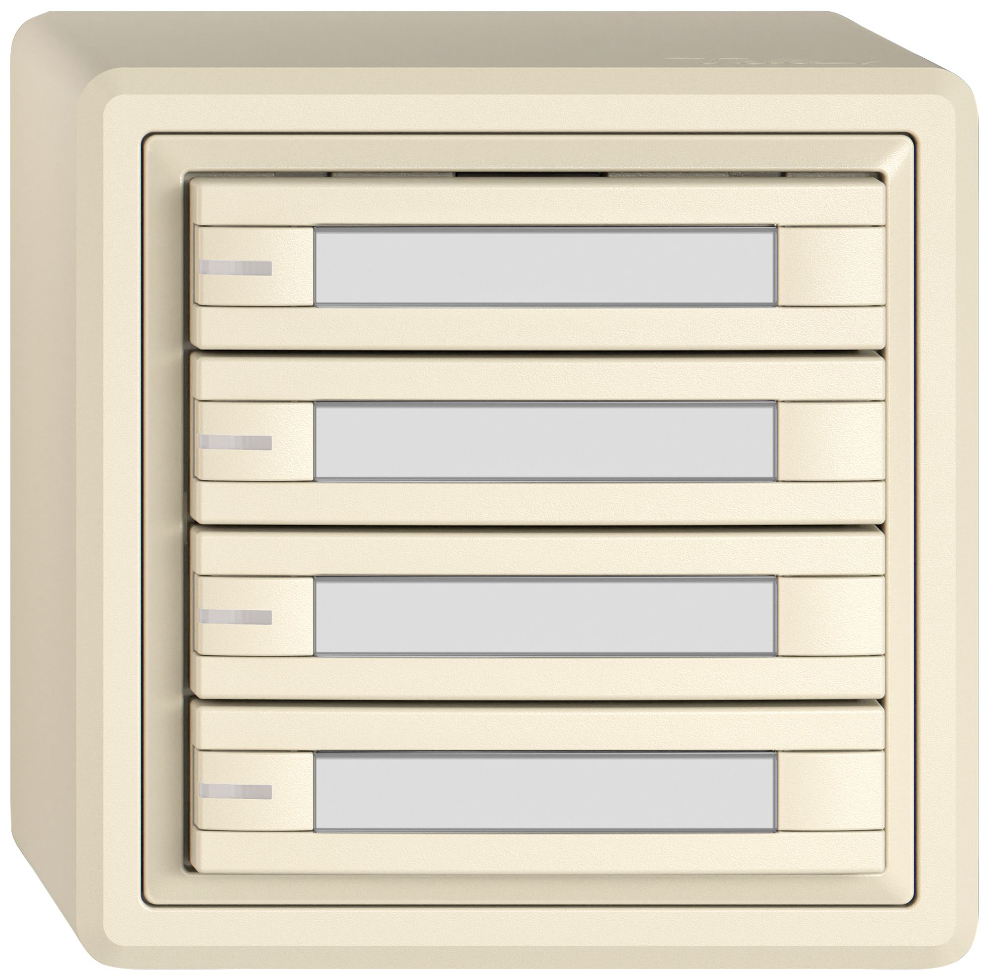 AP-Universaltaster EDIZIO.liv UNI SNAPFIX® m.LED RGB 4× 2-Tbed.Pap.cr