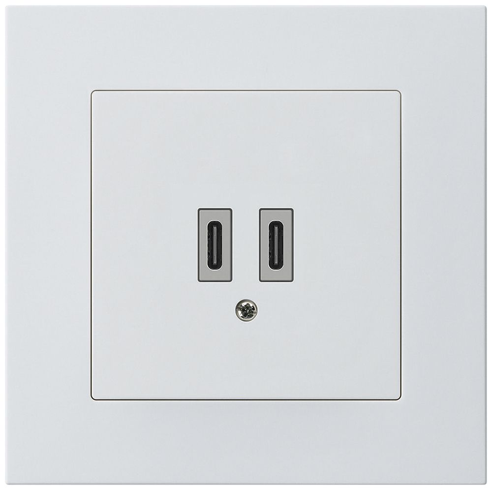 Prise de charge USB ENC Hager kallysto.pro C-C 20W 5V 94×94mm blanc