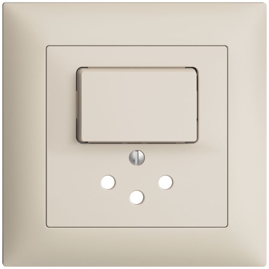 UP-Frontset, EDIZIOdue crema 88×88mm T12 mit Shutter