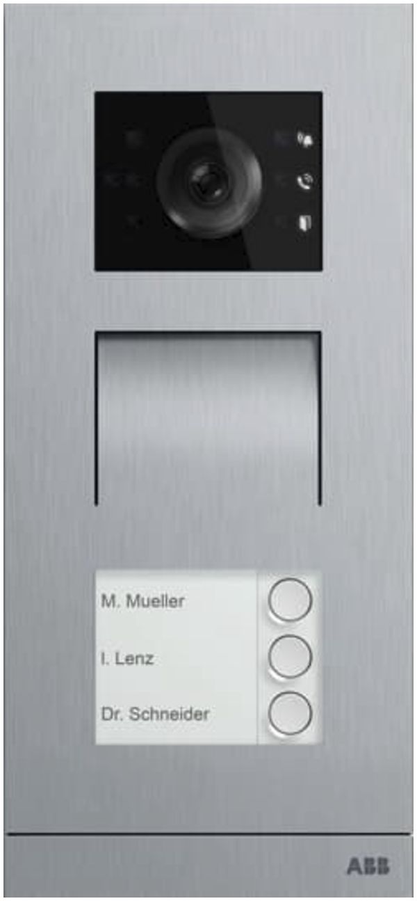 Video-Aussenstation ABB-Welcome IP, 3 Tasten, Induktion, 1/3, edelstahl