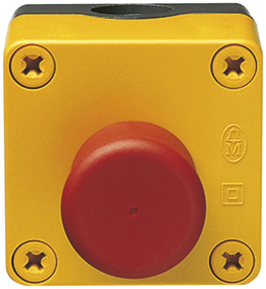 Bouton arrêt d'urgence AP Hager 1F/1O