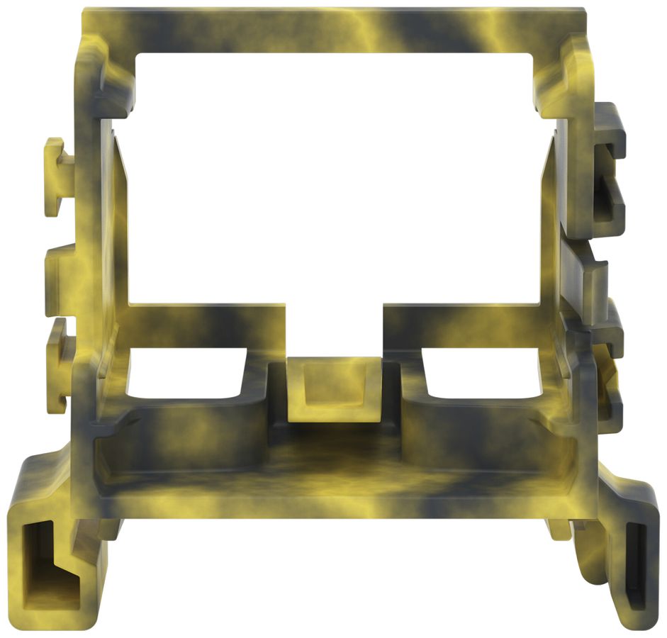 Befestigungsadapter WAGO 221 ohne Zugentlastung 10L×4mm² TH35 grau/gelb