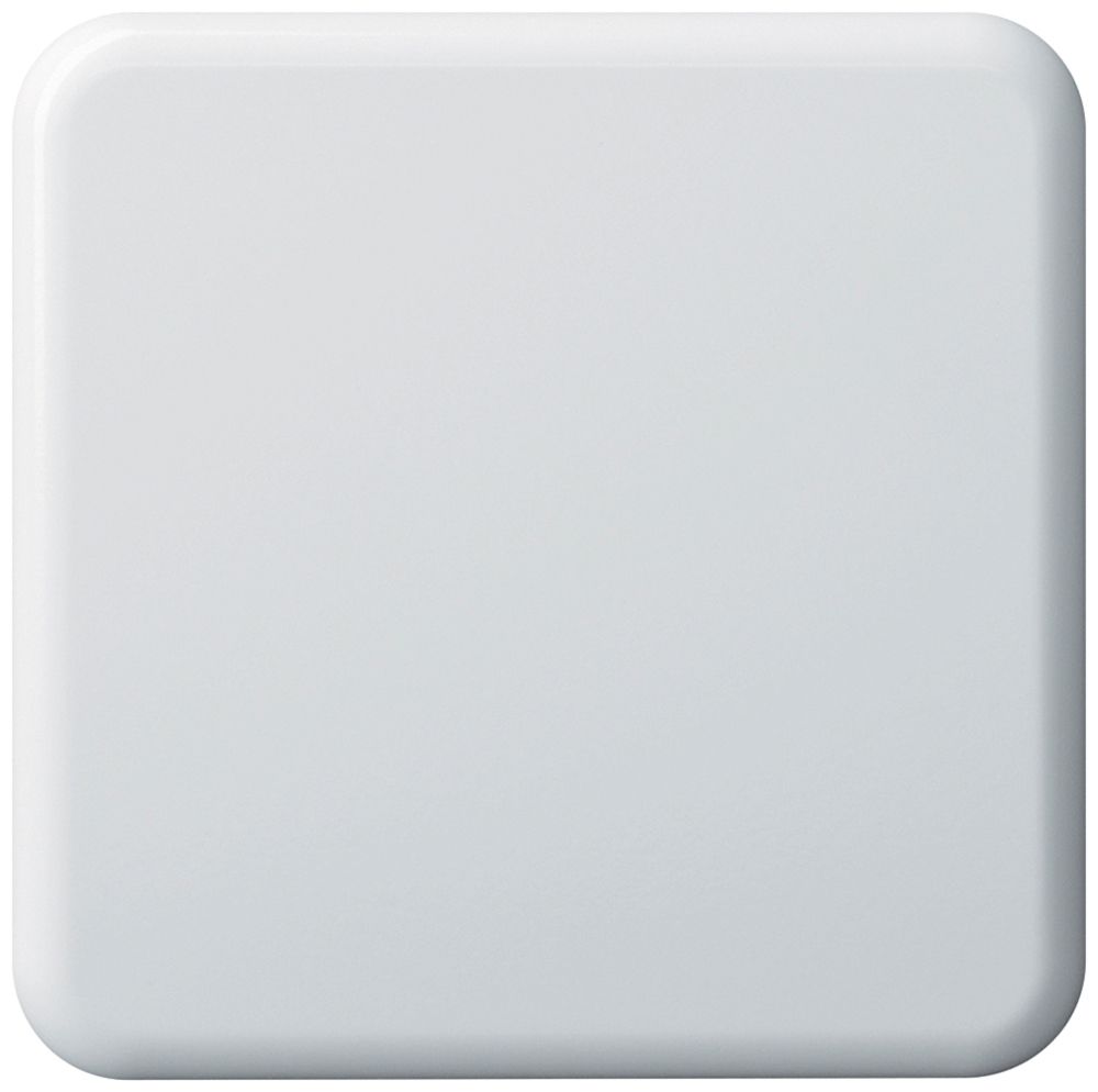 Abdeckplatte basico 1×1 ohne Bohrung weiss