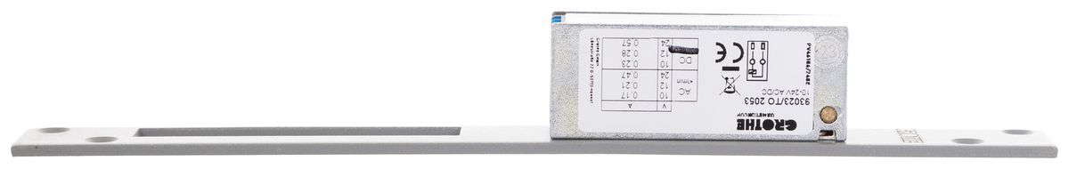 Türöffner Grothe TO 2053 Standardfalle links 10…24V 250×25×3mm Silber