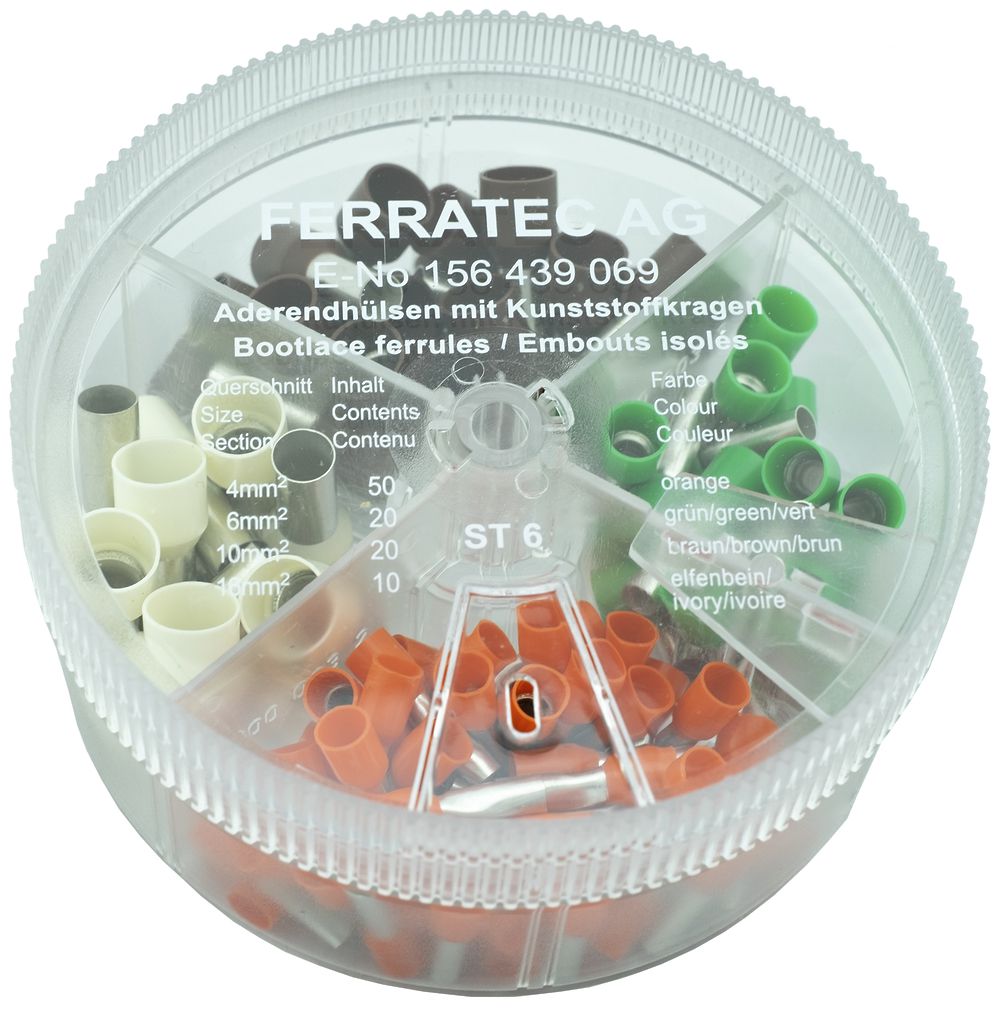 Embouts de câble assortis Ferratec type B isolés SD96