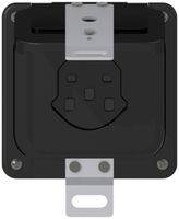 UP-Steckdose SUPRA NUP T25 schwarz abschliessbar