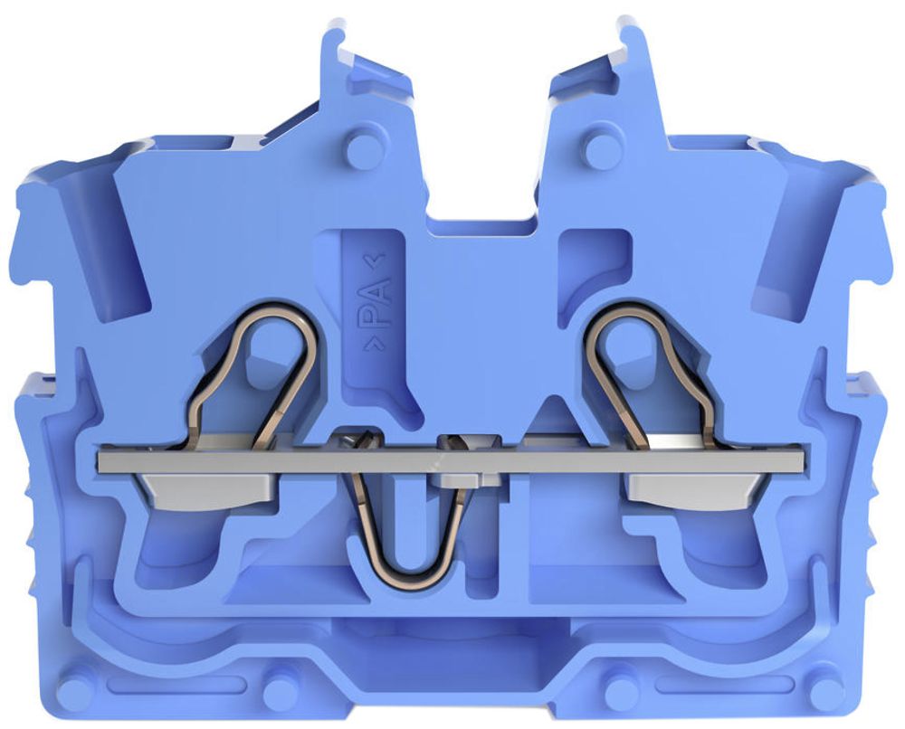 Borne de passage WAGO TopJob-S 2050 1mm² 2L 13.5A 500V a.borne d'extrémité bleu