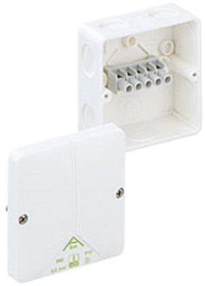 Boîte dérivation AP Abox 040 4mm², 93×93×55mm, blanc