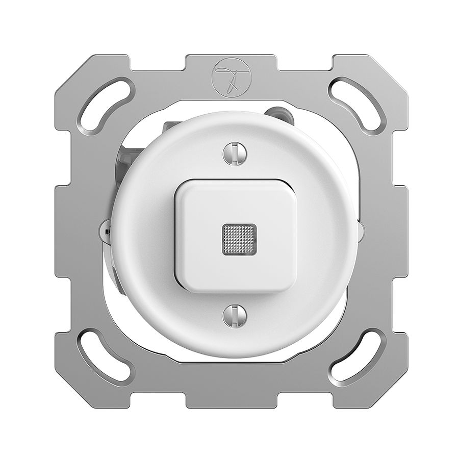 UP-Leuchttaster STANDARDdue A-R/1P weiss mit Linse, LED gelb