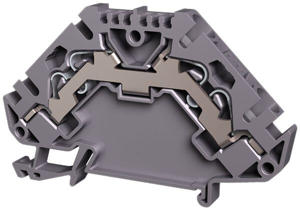 Morsetto di passaggio componibile WZ 0.5…4mm² 32A 800V push-in 2×2 DIN 35mm bi