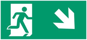 Piktogramm Lumatec A2/1 200.37D, Pfeil nach rechts unten, zum aufkleben