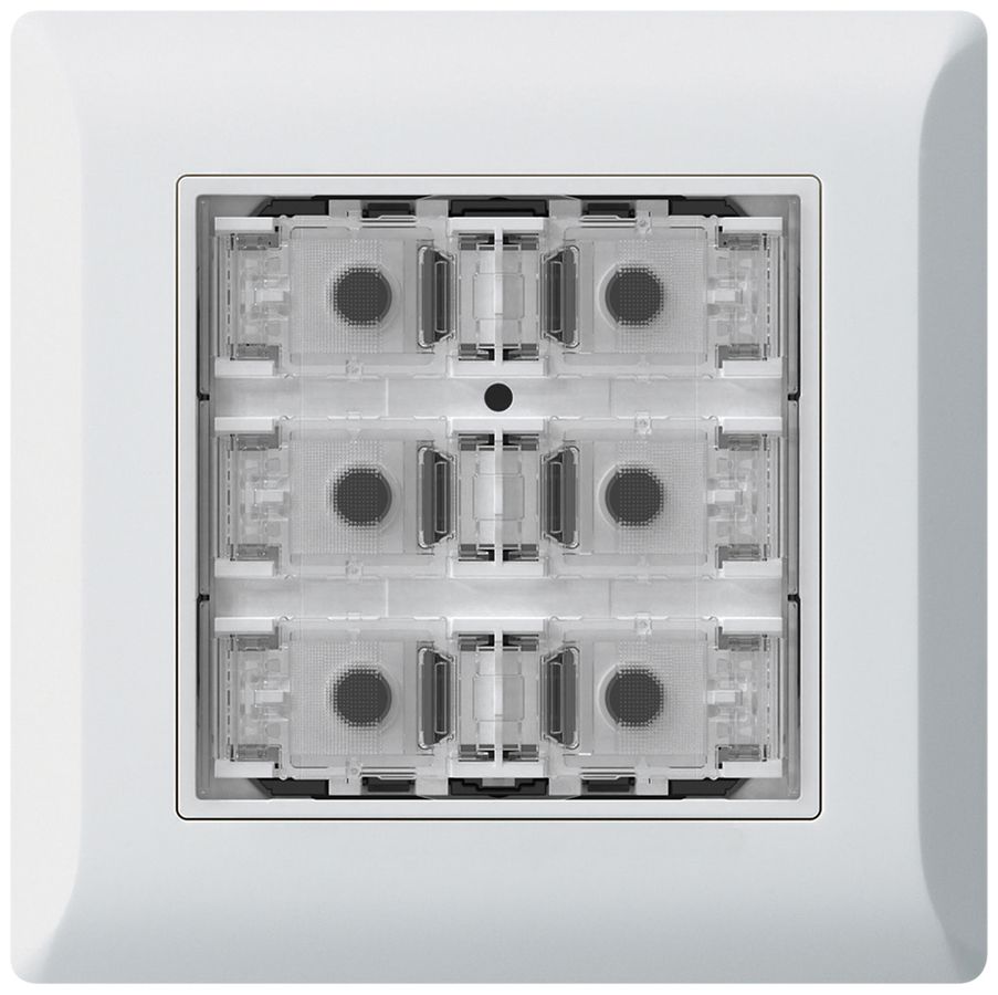 UP-Taster KNX KLI f.6×Tasten 6×Betätigungspunkte LED weiss