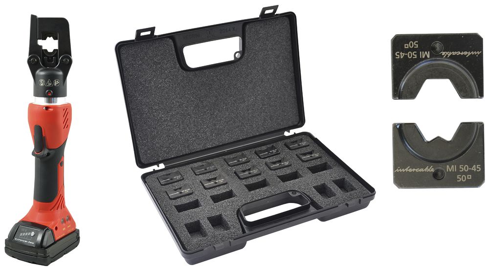 Akku-Presswerkzeug elektro-hydraulisch-Set INTERCABLE STILO45SETR