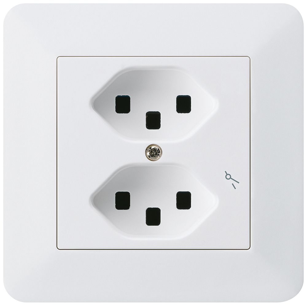 UP-Steckdose Hager kallysto.trend 2×T23 1×S C ultraweiss