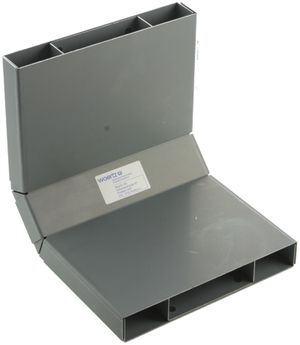 Coude plat 90° zing.p.40×200mm canal de sol noyée