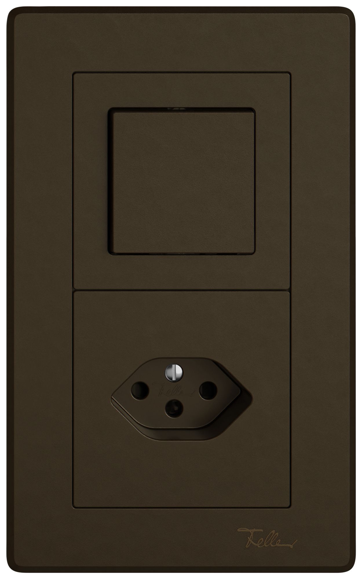 Combinazione INC EDIZIO.liv SNAPFIX® 2×1 156×96mm schema 3/1L+1×T13 marrone