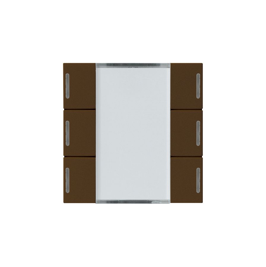 Frontset Hager kallysto LED 6×KNX systemlink/easylink braun