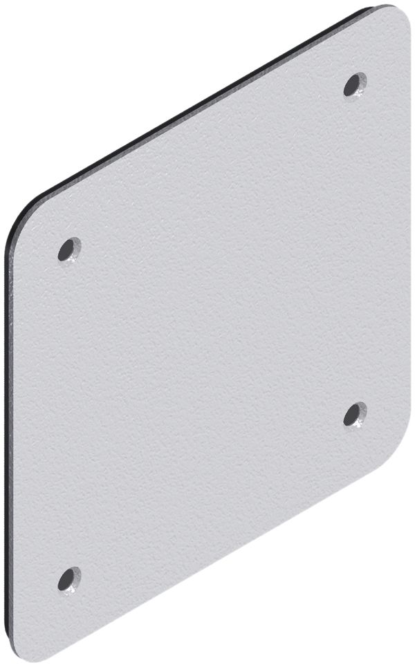 Couvercle étanche Quox 130×130mm aluminium blanc laqué IP54