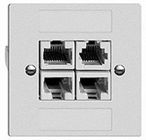 Einsatz zu UP-Anschlussdose ADSL T+T/2×RJ45/RJ11/u ITplus EDIZIOdue weiss