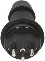 Stecker Typ 13 MAX HAURI 10A 250V mit Sicherung Ø5×20mm IP55 schwarz