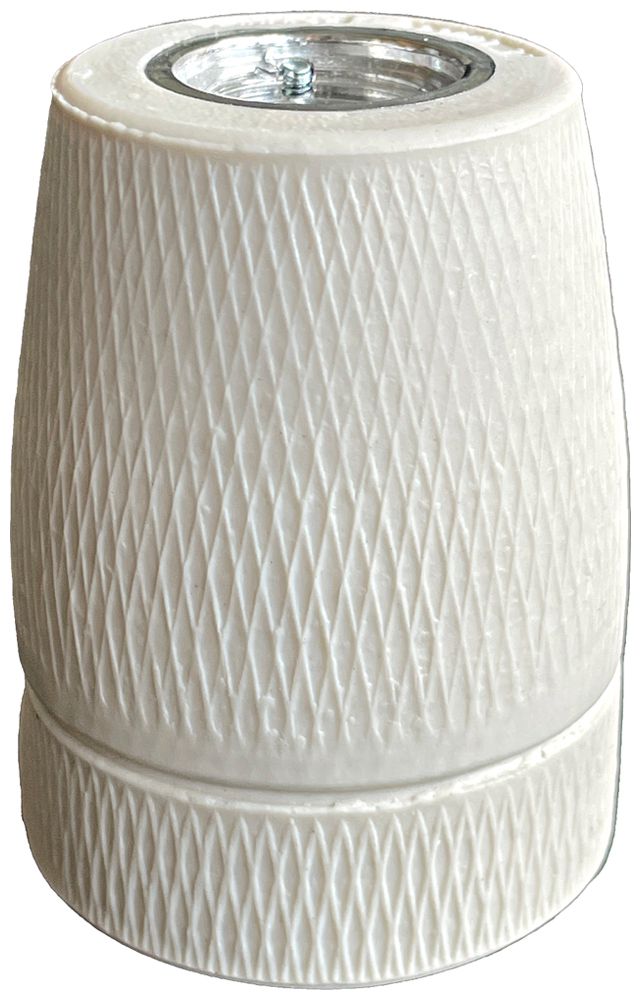 Douille Elektrogros E27 3/8" ≤220°C Ø47×62.5mm avec terre blanc