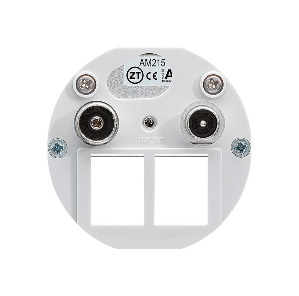 Einsatz zu Multimediadose Hager R/TV Bauart E 14dB 2GHz